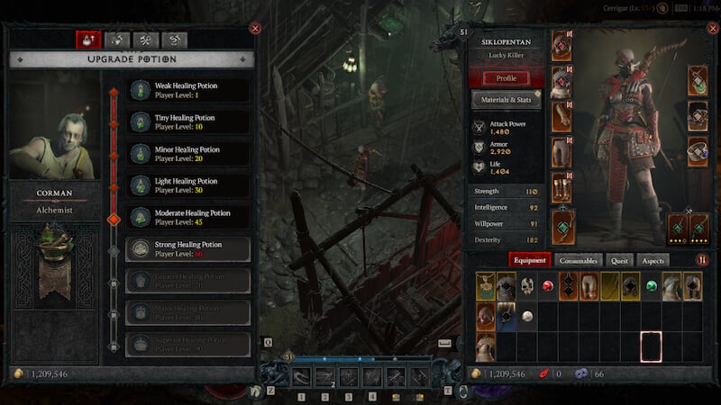 upgrade healing potions diablo 4