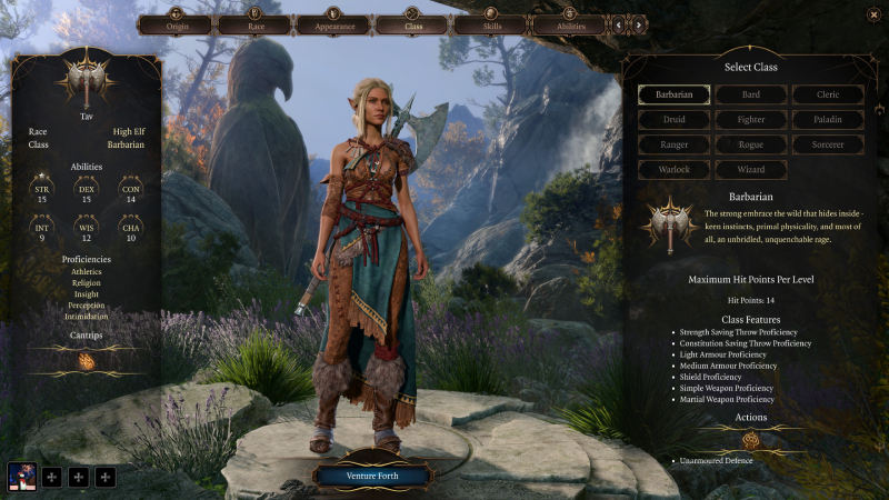 Baldur's Gate 3 Barbarian Class