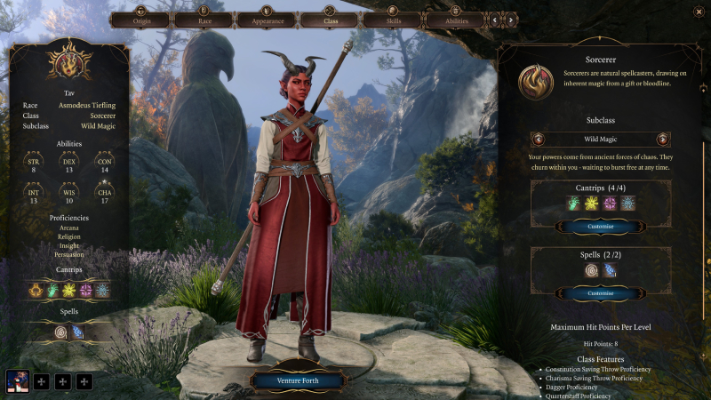 Baldur's Gate 3 Sorcerer Class