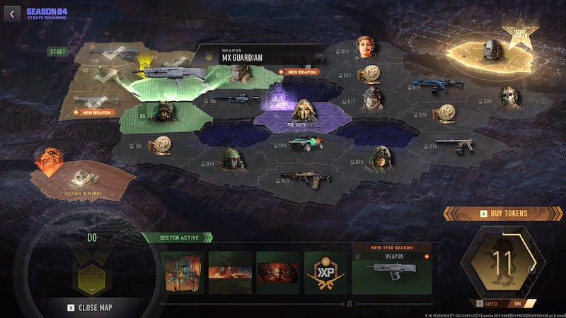 Battle Pass Map in Call of Duty.