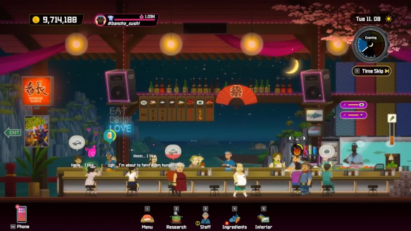 Dave the Diver - Crowded Sushi Restaurant