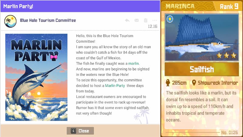 Dave The Diver Sailfish Marlin Party