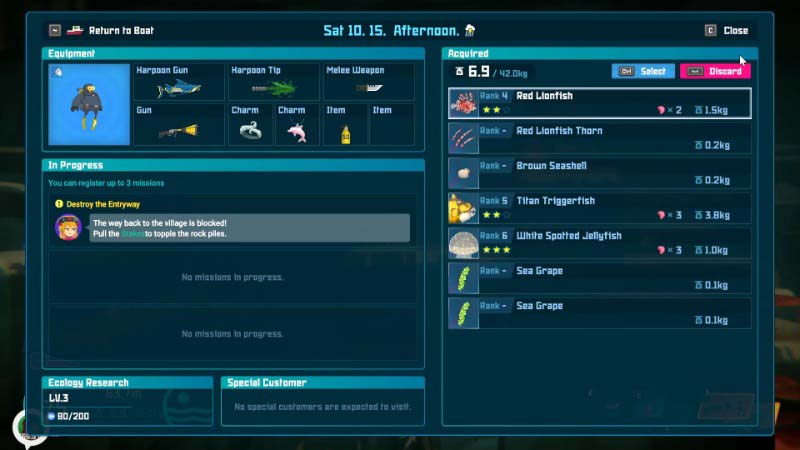 Dave the Diver White Spotted Jellyfish Inventory