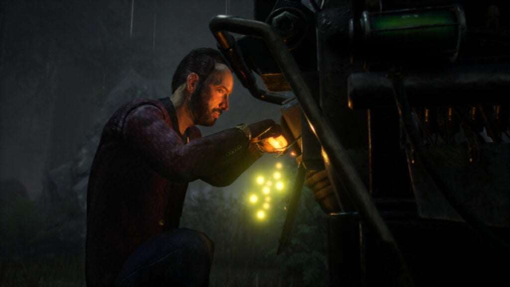 Nicolas Cage repairs a generator in Daed by Daylight.