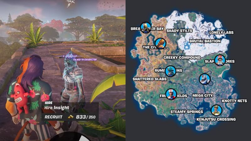 Fortnite Map Location To Hire a Character