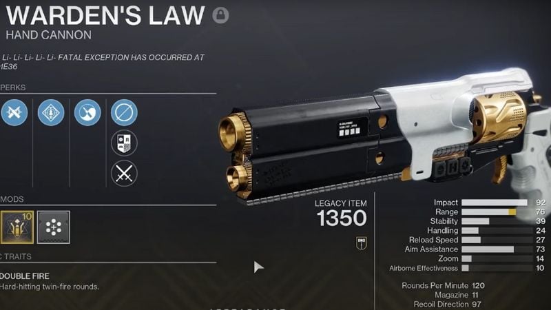 wardens law in destiny 2