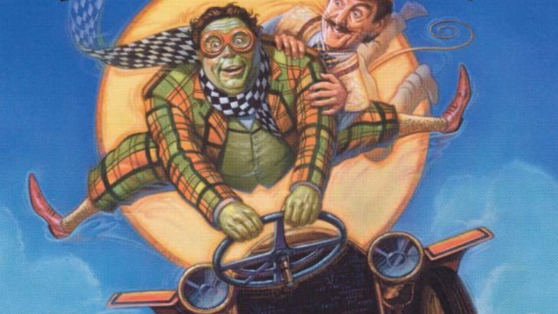A poster of Mr. Toad's Wild Ride, a Disney theme park-inspired film, featuring its two main characters