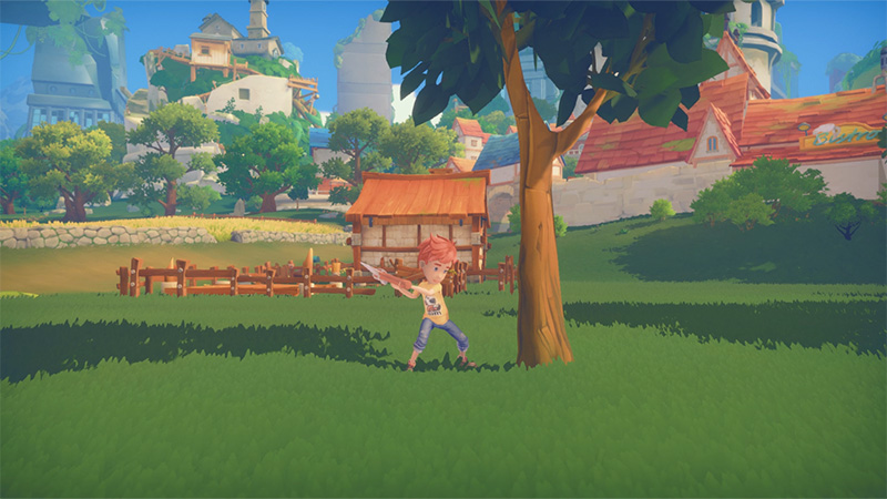 My Time At Portia is a great farming sim substitute to Disney Dreamlight Valley.