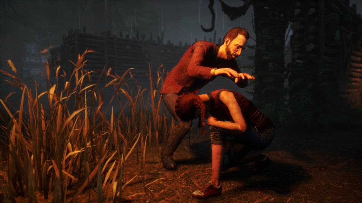 Nicolas Cage heals Meg in Dead by Daylight.