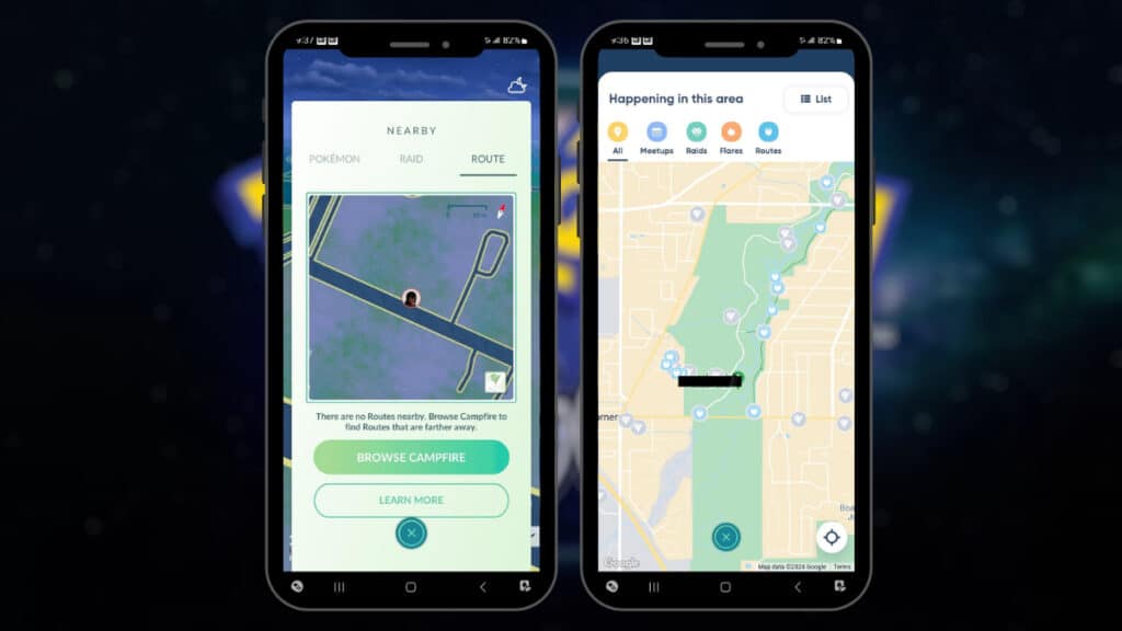 how to start a route in pokemon go