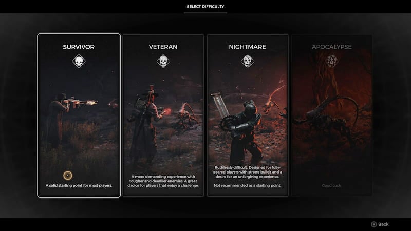 Remnant 2 Difficulty Levels