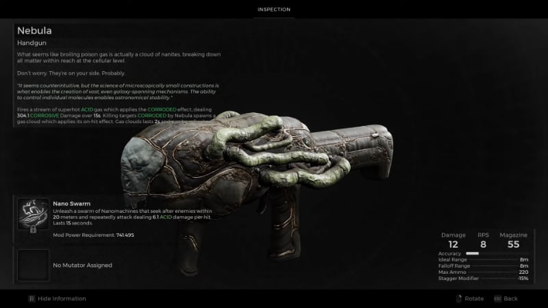 Nebula, one of the best weapons Gunfire Games has to offer