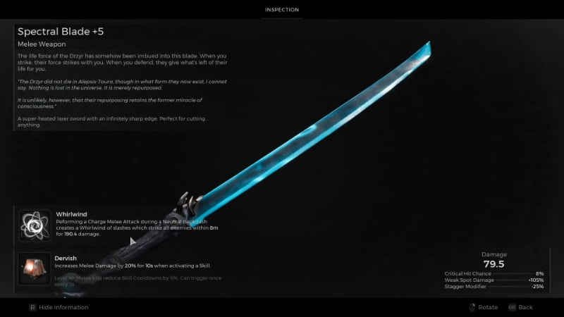 The Spectral Blade in Remnant 2