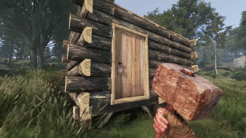 machetes for a wooden door rust