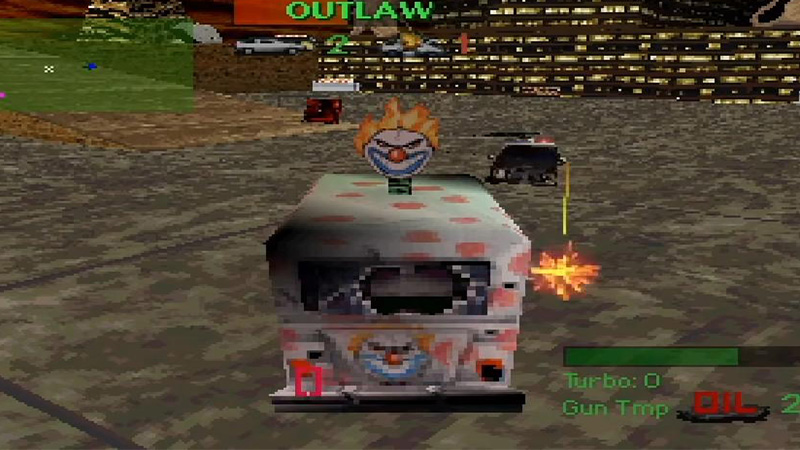 Twisted Metal features some great characters and gameplay.