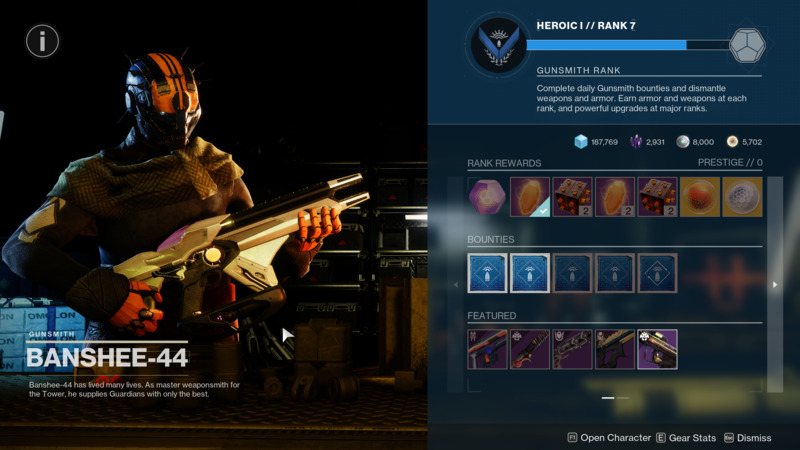 Buying Explosive Personality in Destiny 2