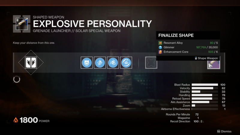 Crafting Explosive Personality