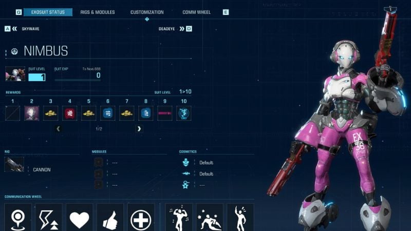 Exoprimal Exosuits: Nimbus