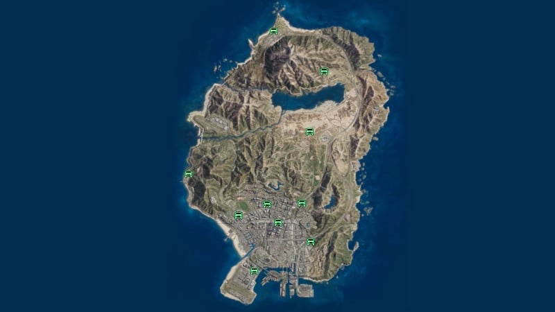 GTA Online Armored Truck Locations Map