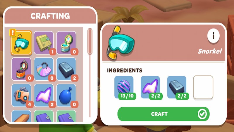 how to craft the snorkel