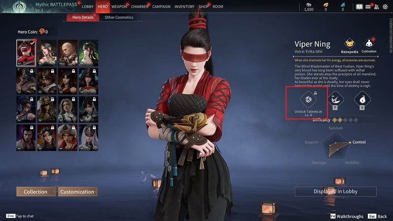 Naraka Bladepoint Talents