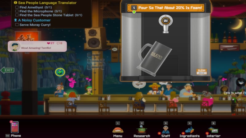 pour beer dave the diver