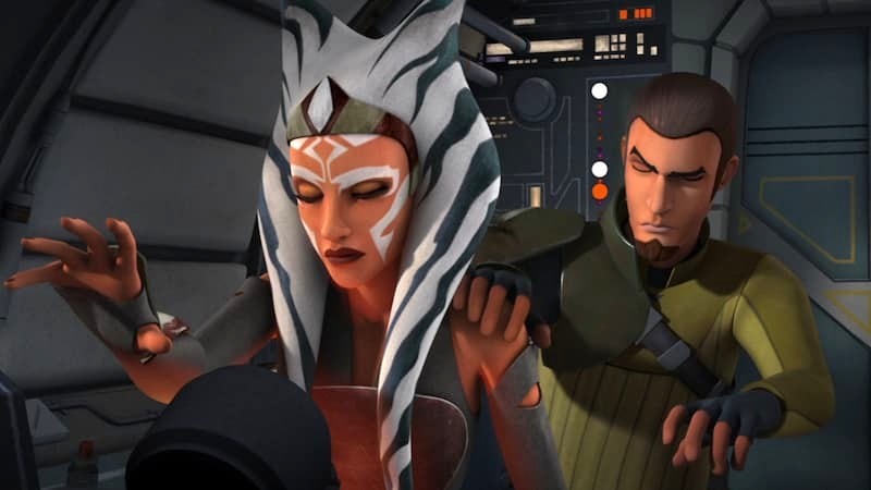Ahsoka and Kanan reaching out with the force in Rebels