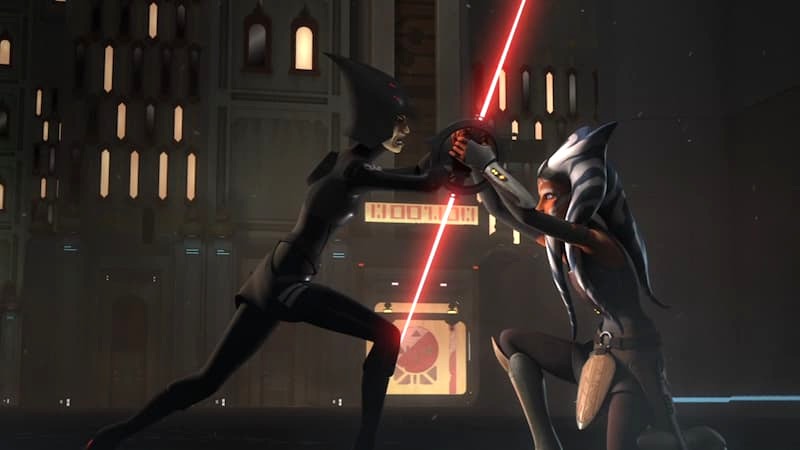 Ahsoka fighting the Seventh Sister in Rebels