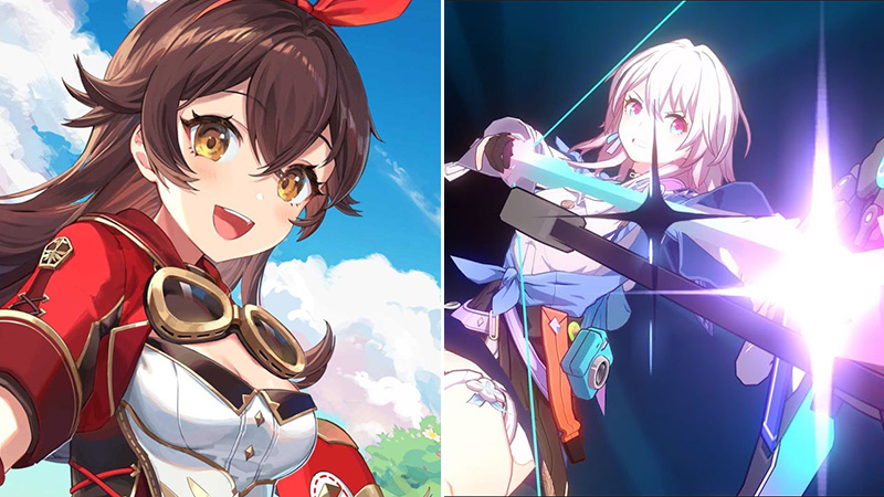 Amber and March 7th are tutorial characters in both Honkai and Genshin.