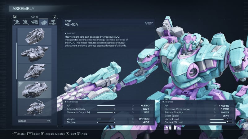 40A Core piece in AC6