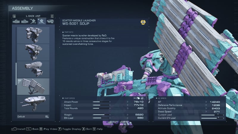 The Soup, part of the best tetra build in Armored Core 6