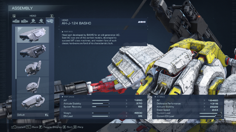 Basho in Armored Core 6, part of the best Arena build