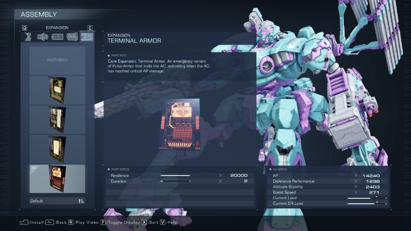 The Terminal Armor Core Expansion from AC6