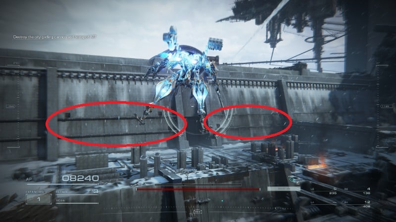 Turrets on the wall in AC6