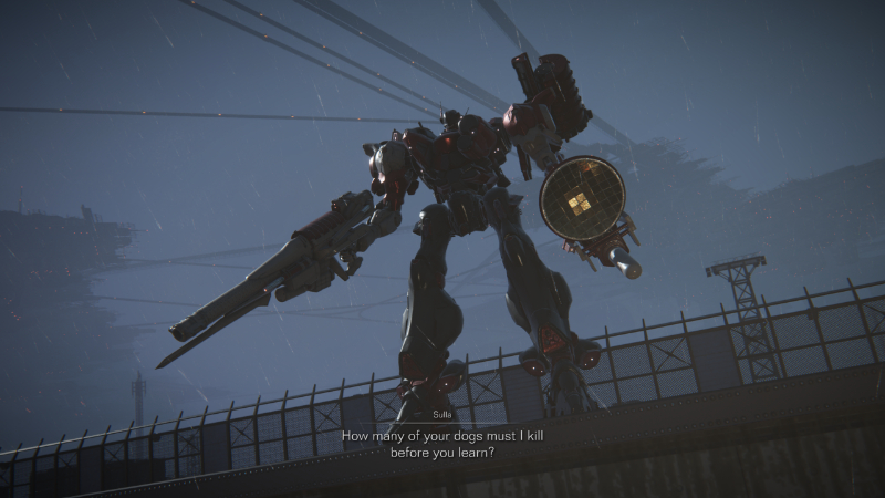 Sulla stands on a building in AC6