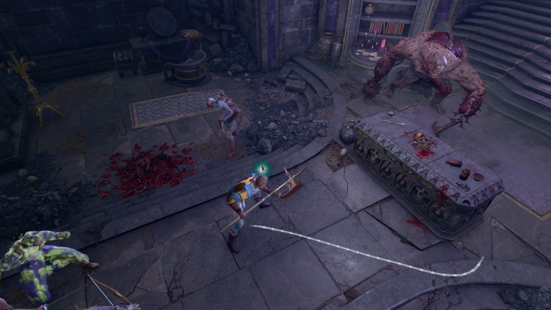 A Barbarian prepares to move in Baldur's Gate 3