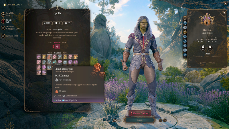 Cloud of Daggers in BG3