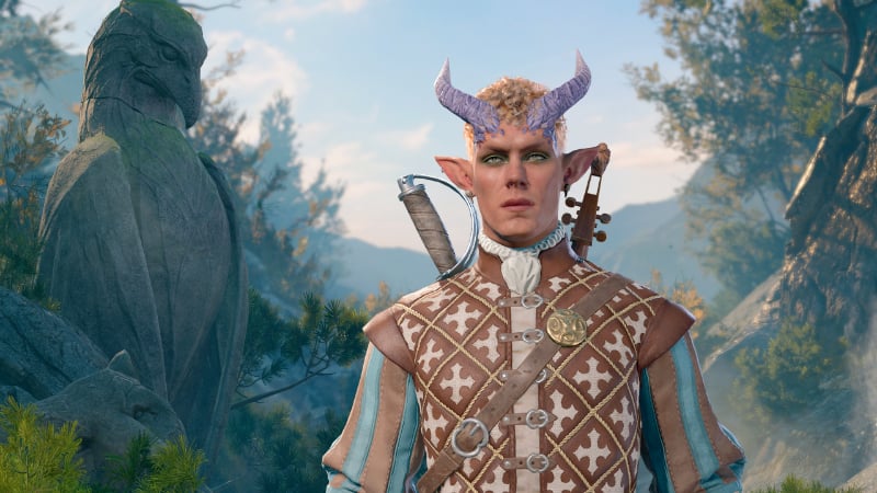 Closeup of a Bard in Baldur's Gate 3, part of one of the game's best multi-class combos
