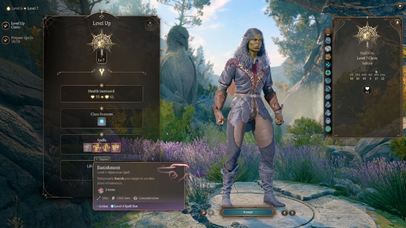 Cleric's Banishment in Baldur's Gate 3