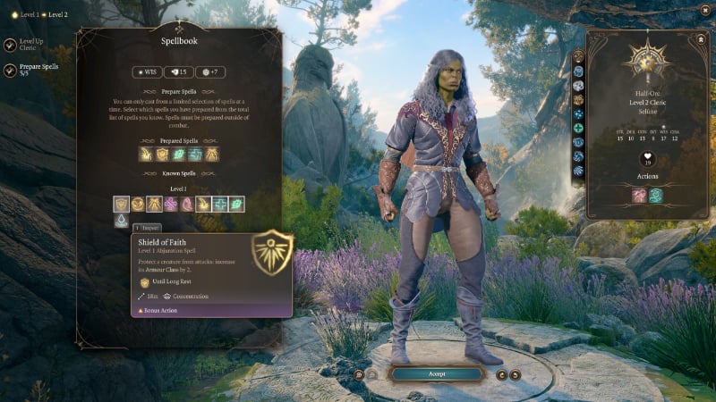 Shield of Faith in Baldur's Gate 3