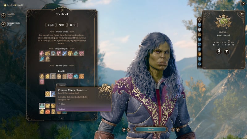 Conjure Minor Elemental in BG3