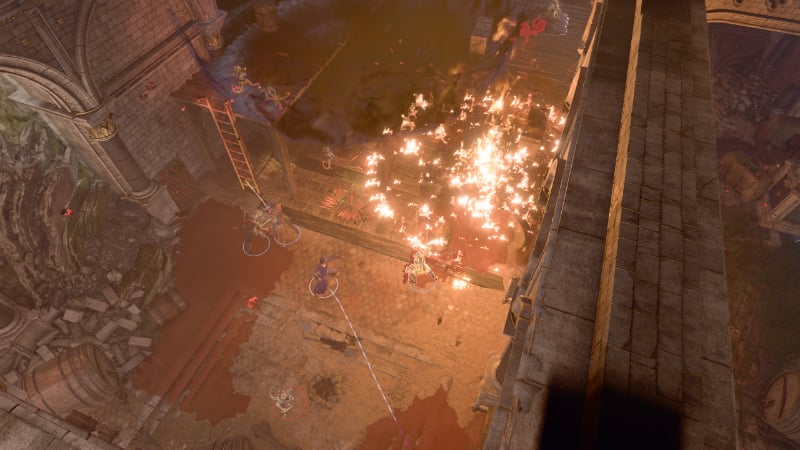 A Fireball explodes in Baldur's Gate 3