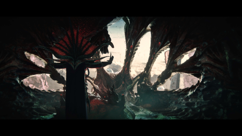 The interior of the Mind Flayer ship in BG3 by Larian Studios