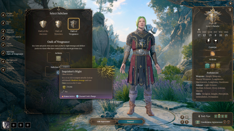 Paladin's Inquisitor's Might in Baldur's Gate 3