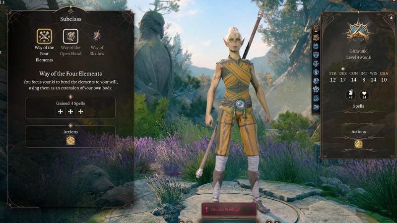 baldur's gate 3 best monk subclass