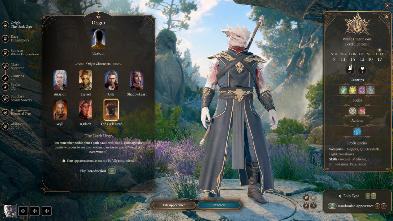 An Origin character in Baldur's Gate 3