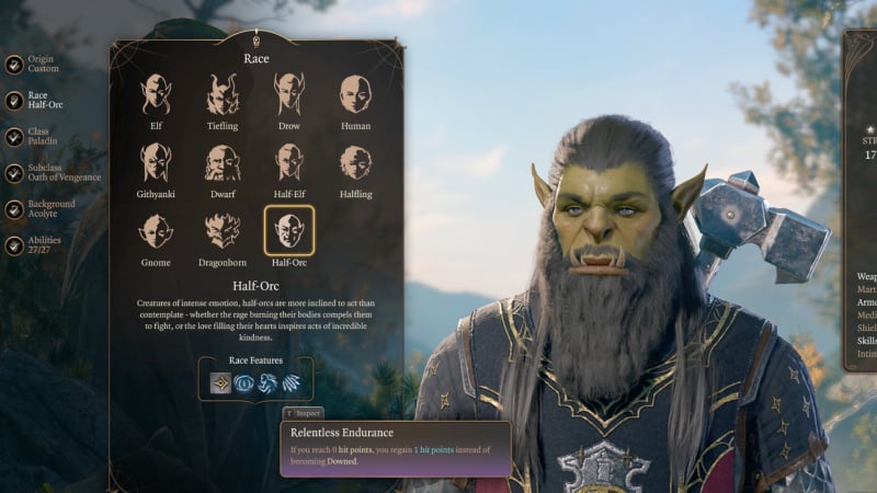 Baldur's Gate 3 Best Paladin Race