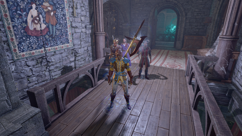 The player's party assembled in Moonrise Tower in Baldur's Gate 3