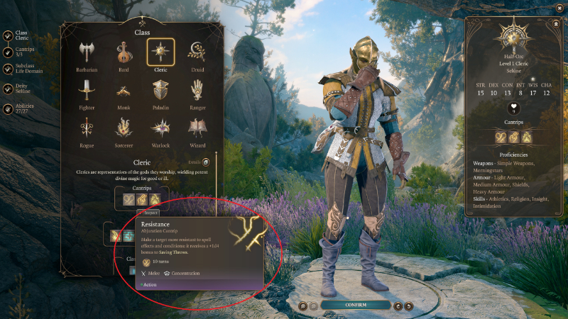 The Resistance spell in the new game by Larian Studios