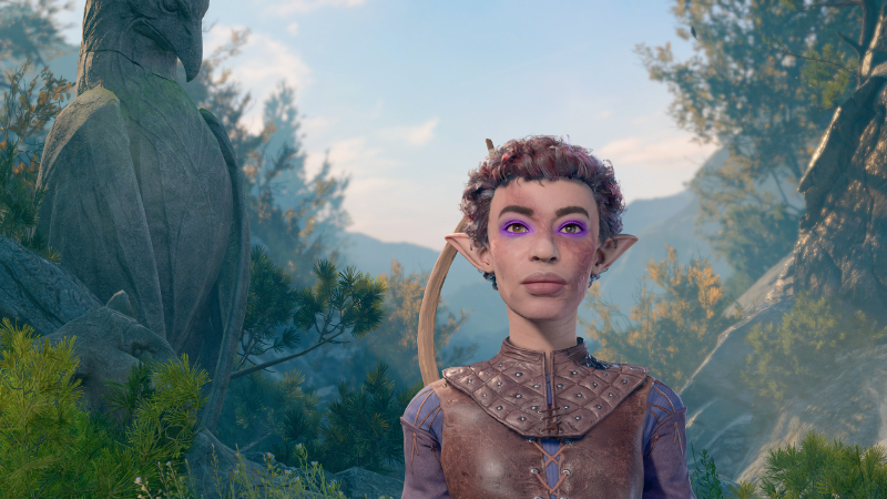 Closeup of a Rogue in Baldur's Gate 3